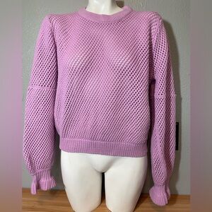 The Fifth Label Lilac Mesh Knit Sweater